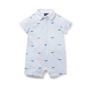 Janie & Jack baby whale polo romper
